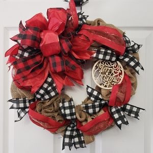Burlap Christmas Wreath